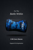 Blue & Black 8-Bit Camo Knee Sleeves