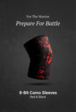 Red & Black 8-Bit Camo Knee Sleeves